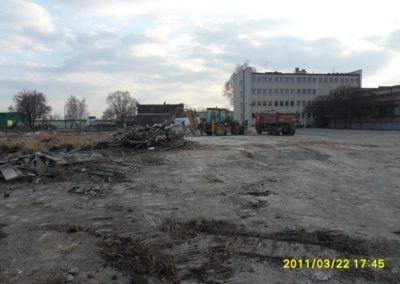 Rozbiórka budynków Zakładów Chemicznych Luvena w Luboniu